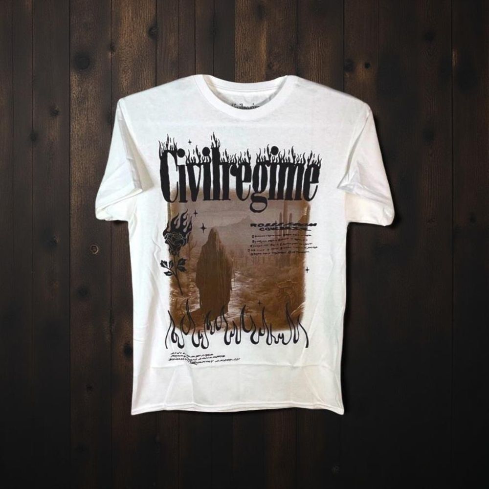 Civil Regime Walk the Lost Road Graphic T-Shirt White Large NWT